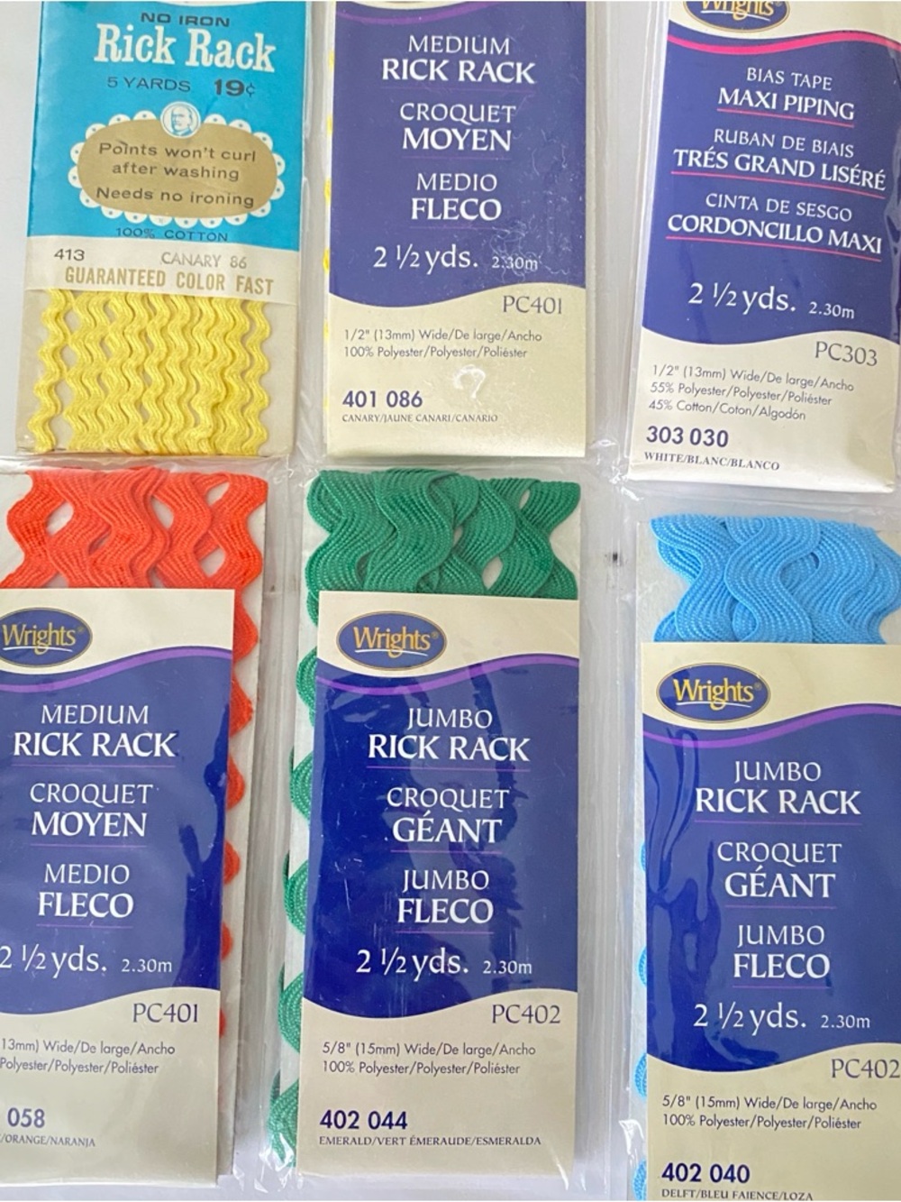 Lot of 22 New - Sewing Notions - Rick Rack, Quilt Binding, Trim, Bias Tape - Picture 2 of 6